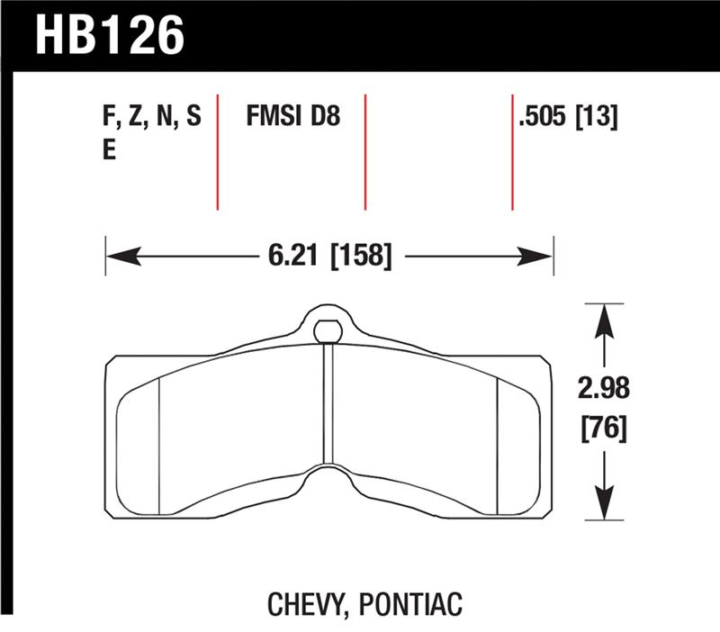 Picture of Hawk Performance HAWK HP+ Brake Pad Sets - HB126N.505