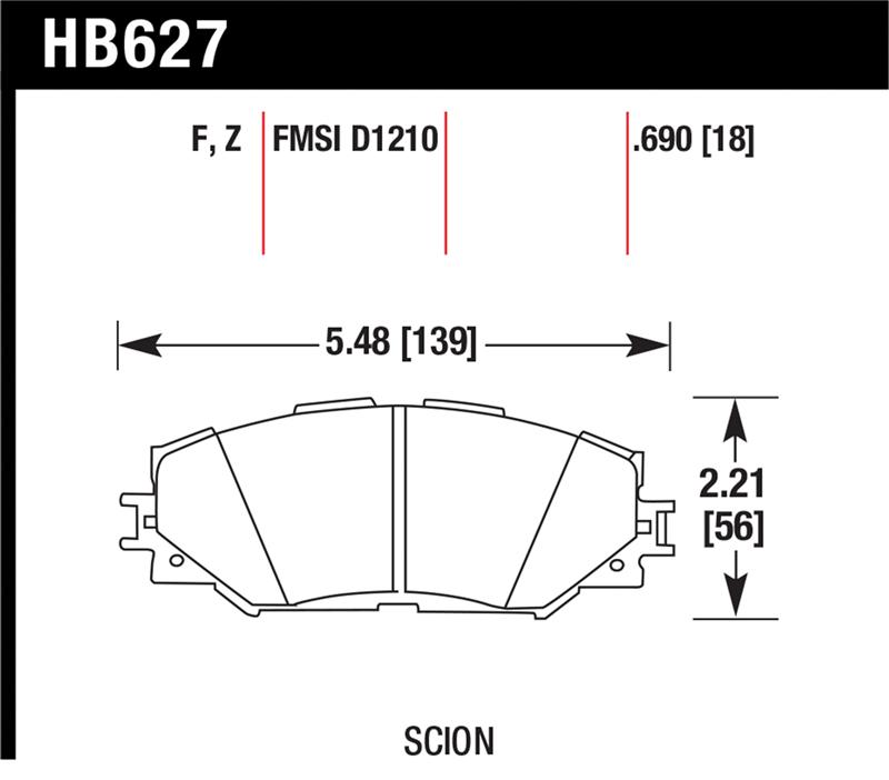 Picture of Hawk Performance HAWK Ceramic Brake Pad Sets - HB627Z.690
