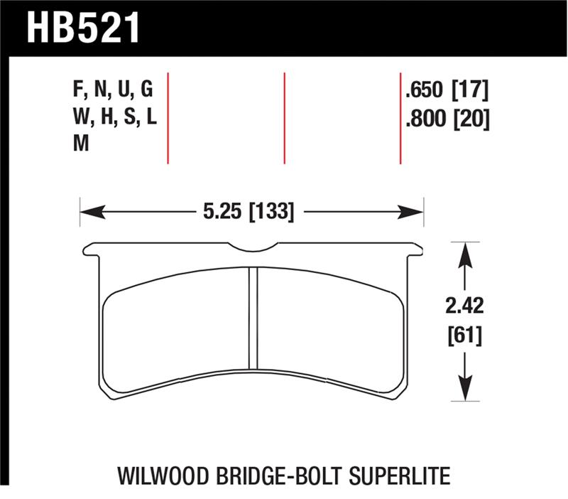 Picture of Hawk Performance HAWK HPS Brake Pad Sets - HB521F.650