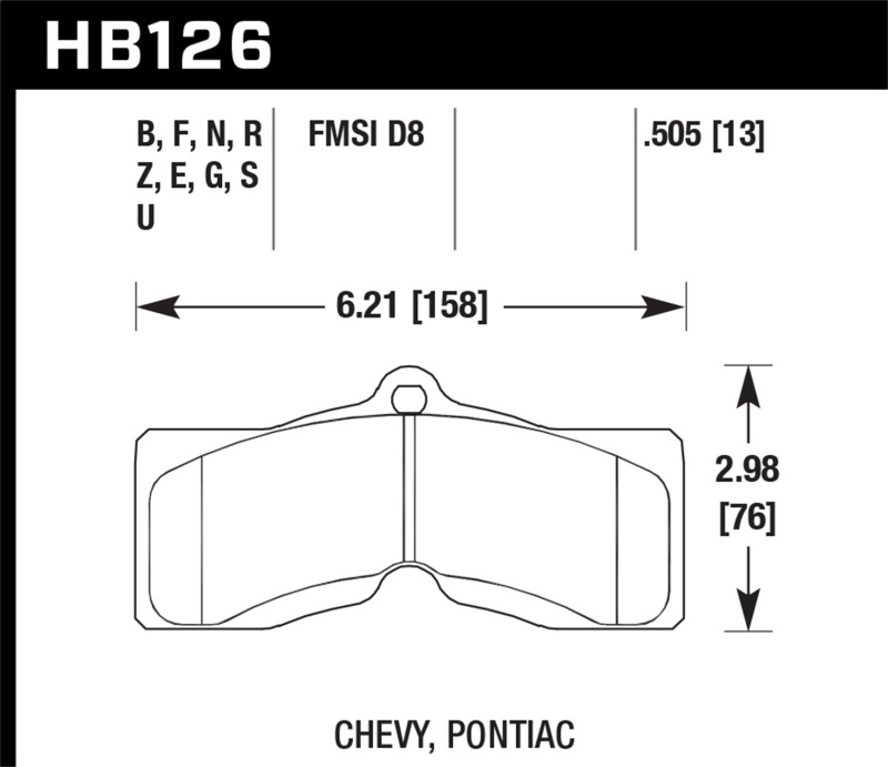 Picture of Hawk Performance HAWK HP+ Brake Pad Sets - HB126N.505