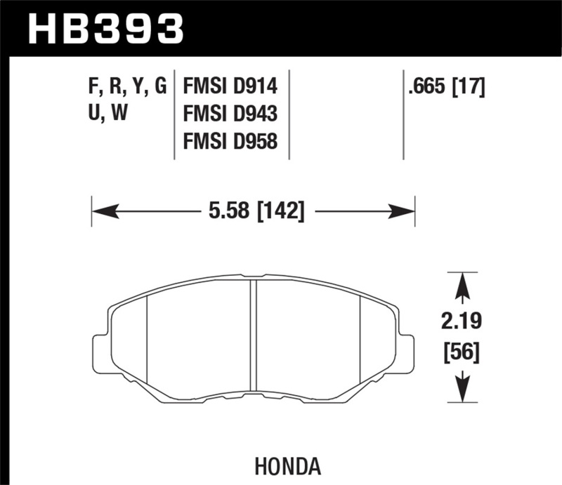 Picture of Hawk Performance HAWK LTS Brake Pads - HB393Y.665