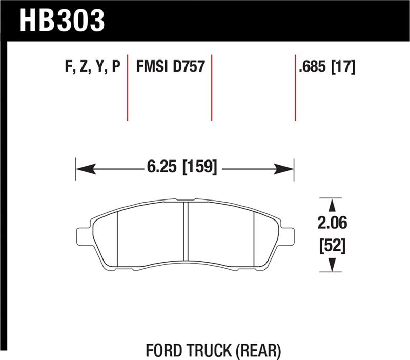 Picture of Hawk Performance HAWK LTS Brake Pads - HB303Y.685