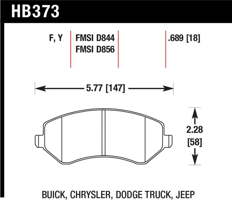Picture of Hawk Performance HAWK HPS Brake Pad Sets - HB373F.689