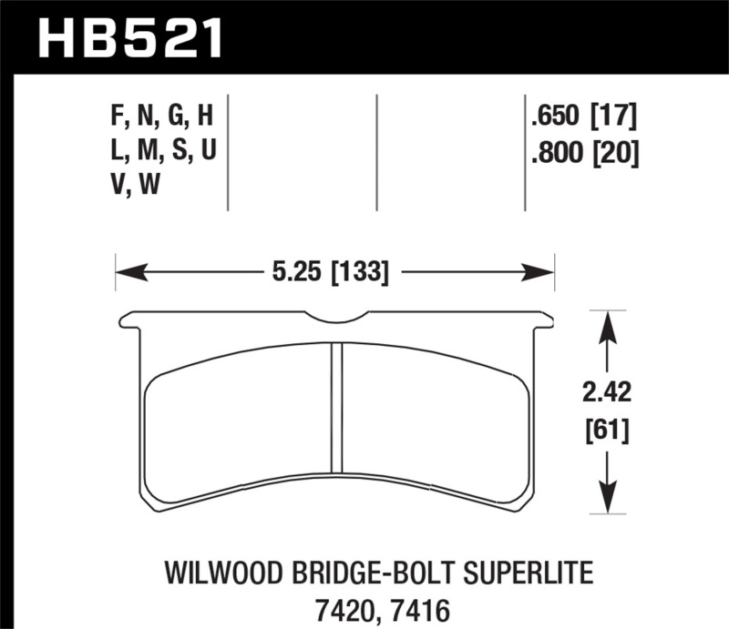 Picture of Hawk Performance HAWK HP+ Brake Pad Sets - HB521N.800