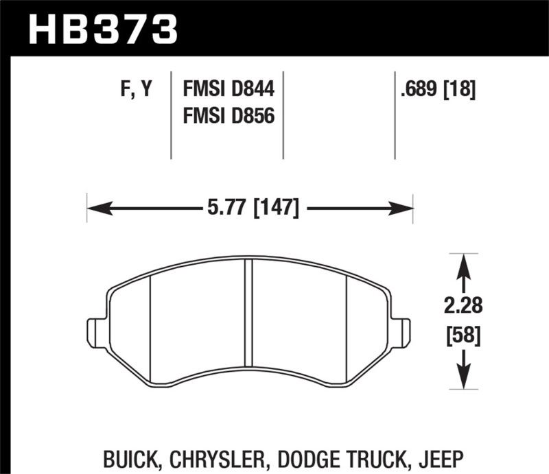 Picture of Hawk Performance HAWK HPS Brake Pad Sets - HB373F.689