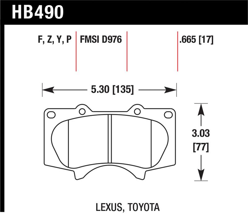 Picture of Hawk Performance HAWK Ceramic Brake Pad Sets - HB490Z.665