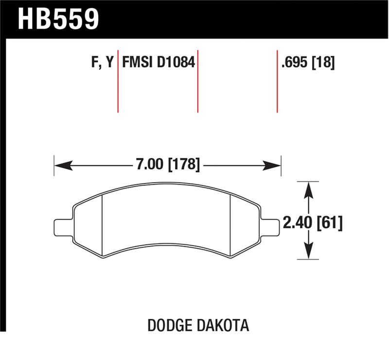 Picture of Hawk Performance HAWK HPS Brake Pad Sets - HB559F.695