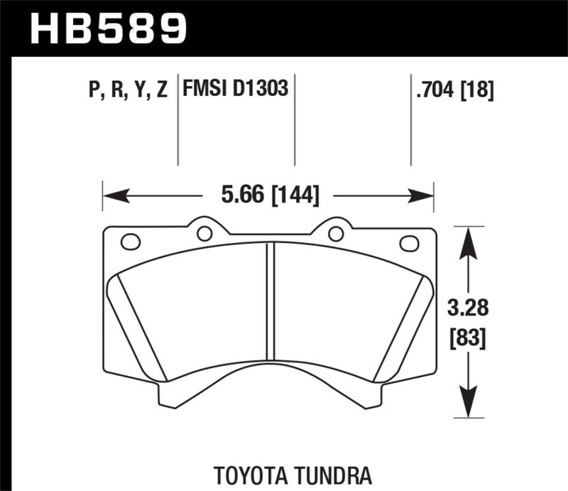 Picture of Hawk Performance HAWK Ceramic Brake Pad Sets - HB589Z.704