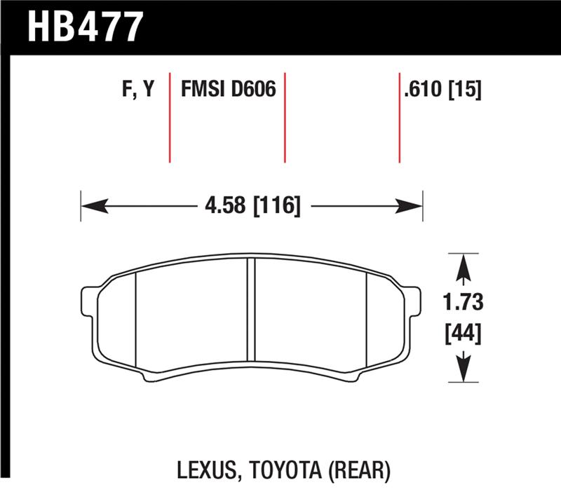 Picture of Hawk Performance HAWK HPS Brake Pad Sets - HB477F.610