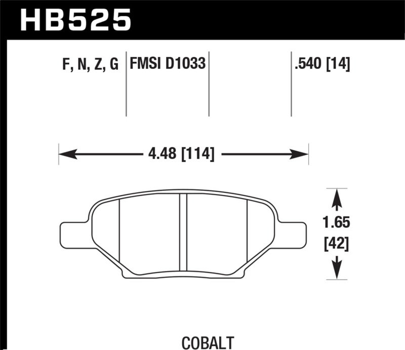 Picture of Hawk Performance HAWK HPS Brake Pad Sets - HB525F.540