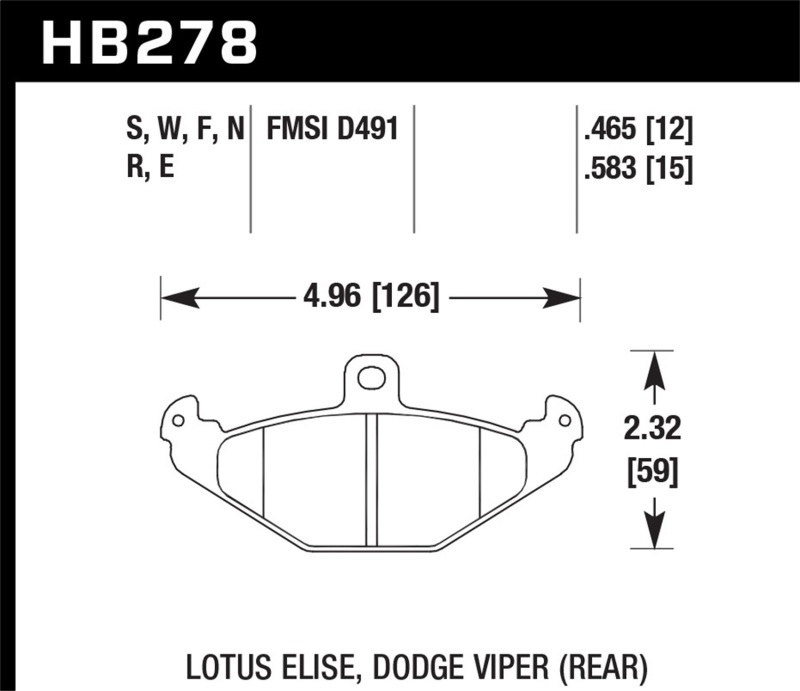 Picture of Hawk Performance HAWK HPS Brake Pad Sets - HB278F.465