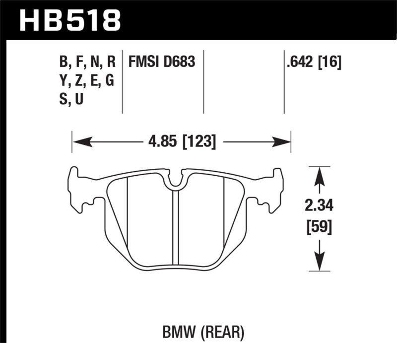 Picture of Hawk Performance HAWK HP+ Brake Pad Sets - HB518N.642