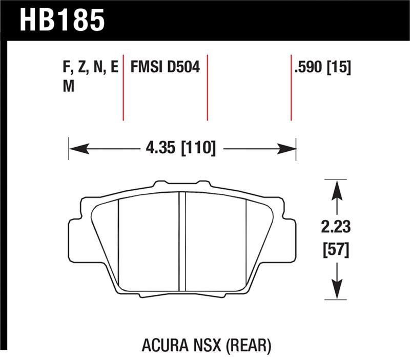 Picture of Hawk Performance HAWK HP+ Brake Pad Sets - HB185N.590