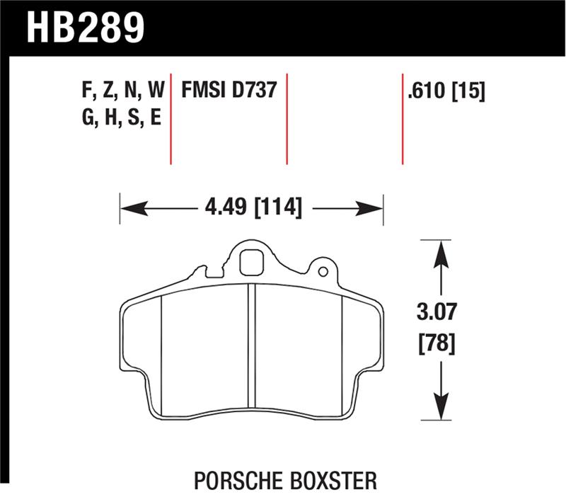 Picture of Hawk Performance HAWK HP+ Brake Pad Sets - HB289N.610