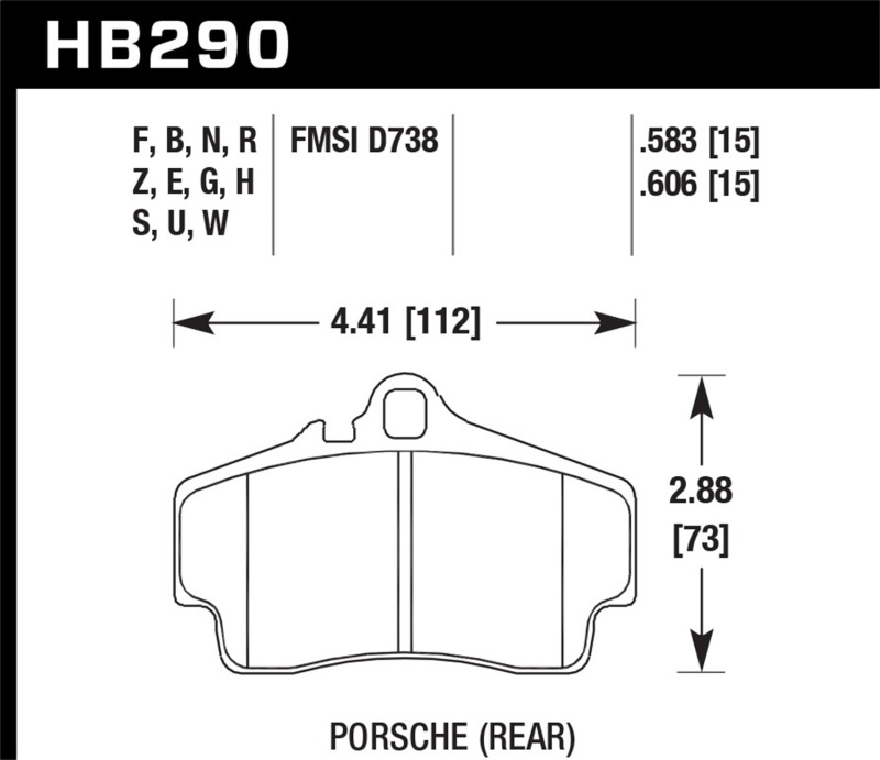 Picture of Hawk Performance HAWK Ceramic Brake Pad Sets - HB290Z.583