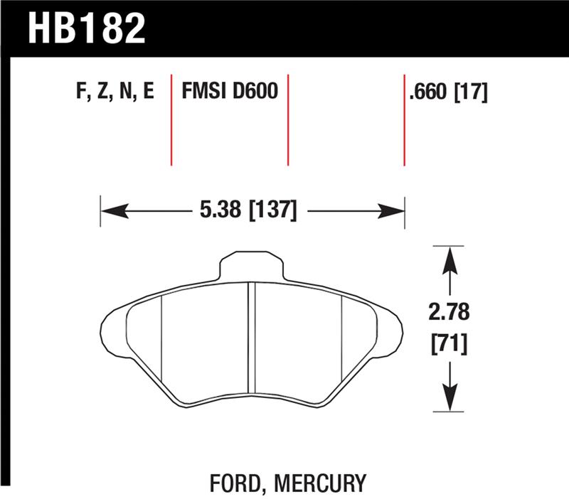 Picture of Hawk Performance HAWK Ceramic Brake Pad Sets - HB182Z.660