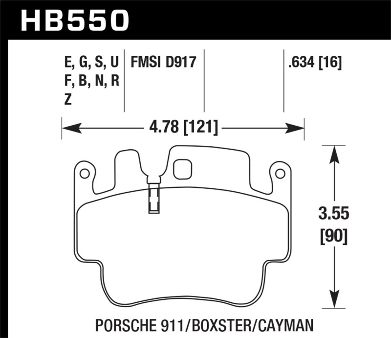 Picture of Hawk Performance HAWK Ceramic Brake Pad Sets - HB550Z.634