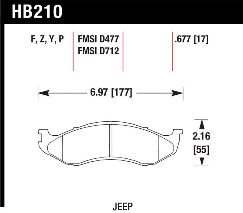 Picture of Hawk Performance HAWK LTS Brake Pads - HB210Y.677