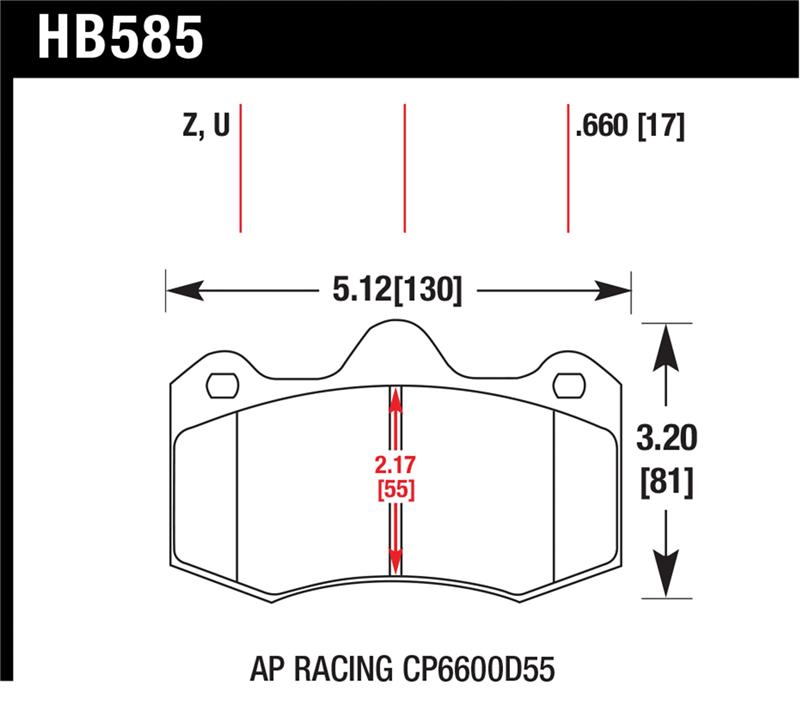 Picture of Hawk Performance HAWK Ceramic Brake Pad Sets - HB585Z.660