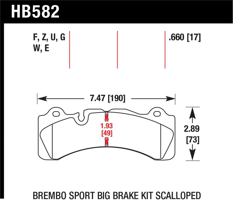 Picture of Hawk Performance HAWK HPS Brake Pad Sets - HB582F.660
