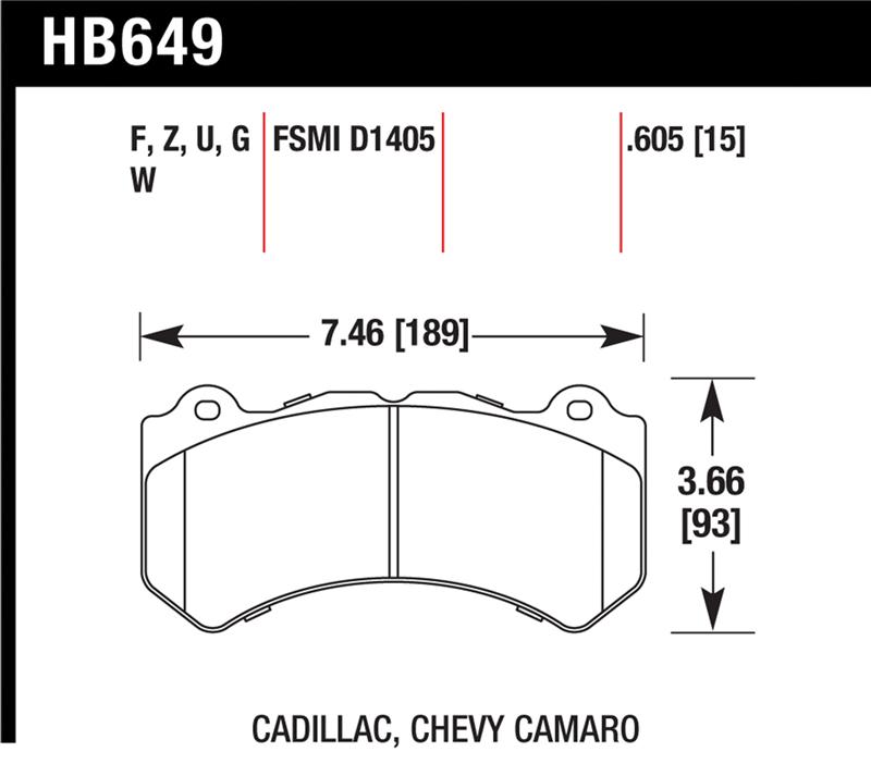 Picture of Hawk Performance HAWK HPS Brake Pad Sets - HB649F.605