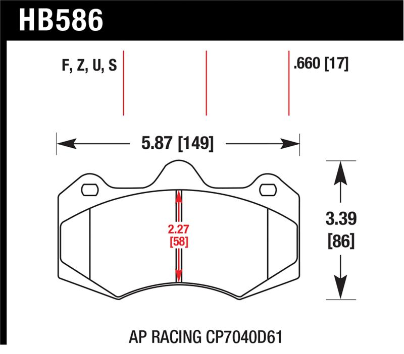 Picture of Hawk Performance HAWK Ceramic Brake Pad Sets - HB586Z.660