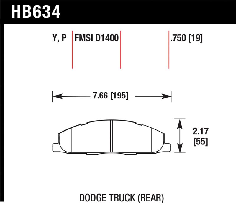 Picture of Hawk Performance HAWK Super Duty Brake Pad Sets - HB634P.750