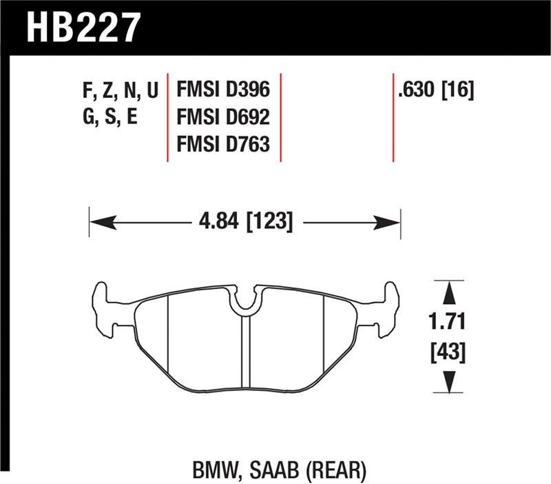 Picture of Hawk Performance HAWK DTC-60 Brake Pad Sets - HB227G.630