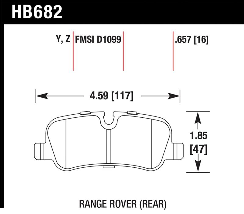 Picture of Hawk Performance HAWK LTS Brake Pads - HB682Y.657