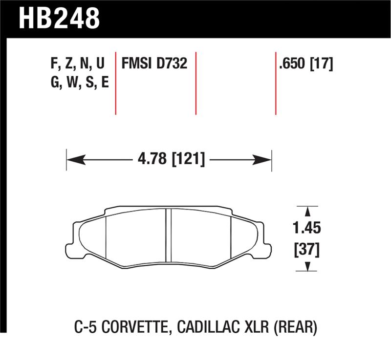 Picture of Hawk Performance HAWK DTC-60 Brake Pad Sets - HB248G.650