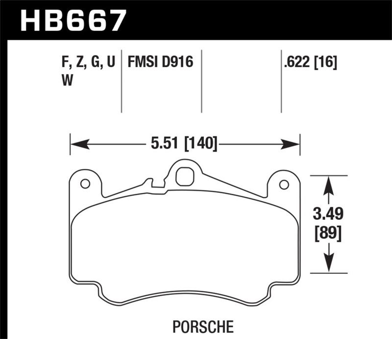 Picture of Hawk Performance HAWK HPS Brake Pad Sets - HB667F.622