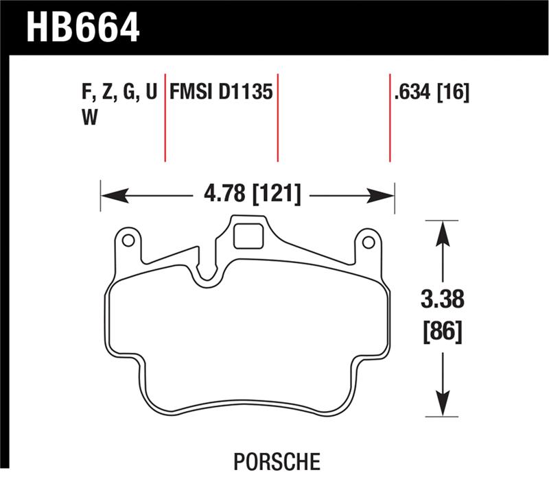 Picture of Hawk Performance HAWK Ceramic Brake Pad Sets - HB664Z.634