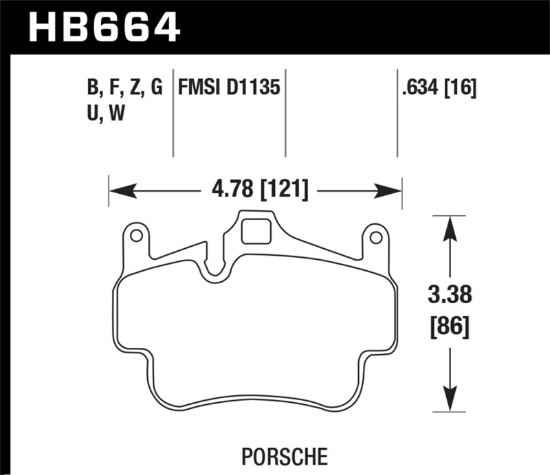 Picture of Hawk Performance HAWK Ceramic Brake Pad Sets - HB664Z.634