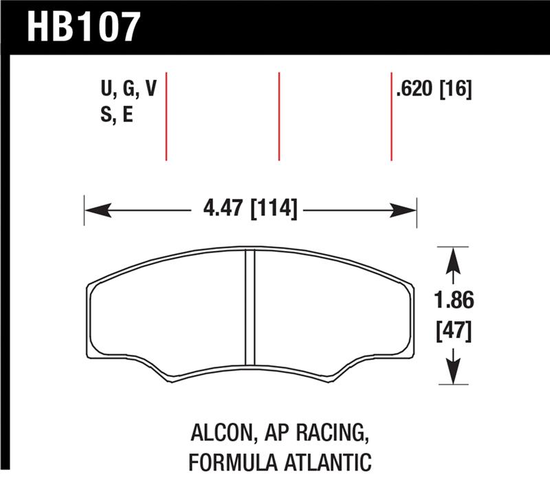 Picture of Hawk Performance HAWK DTC-70 Brake Pad Sets - HB107U.620