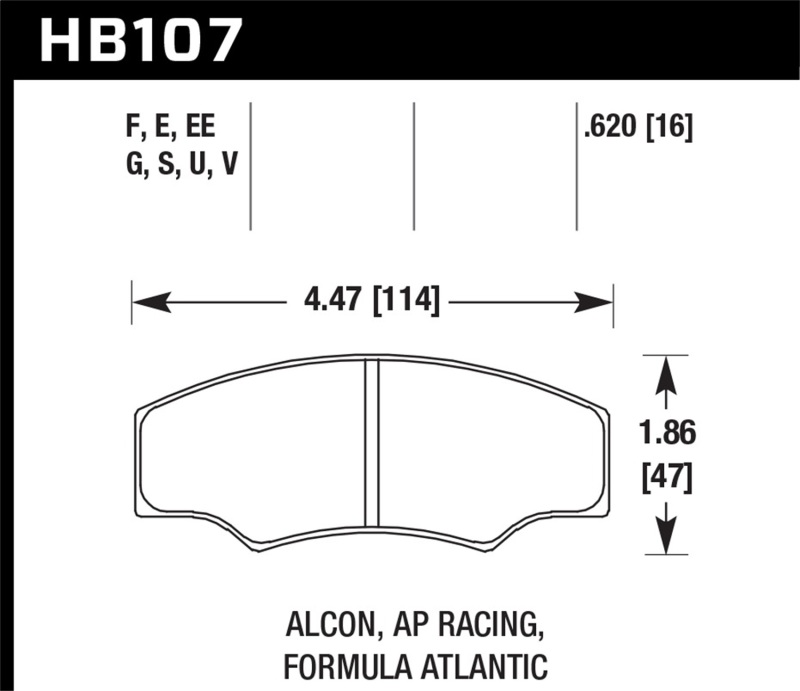 Picture of Hawk Performance HAWK DTC-70 Brake Pad Sets - HB107U.620