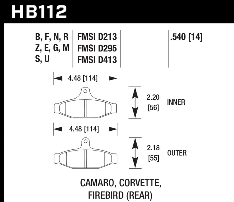 Picture of Hawk Performance HAWK Blue 9012 Brake Pad Sets - HB112E.540