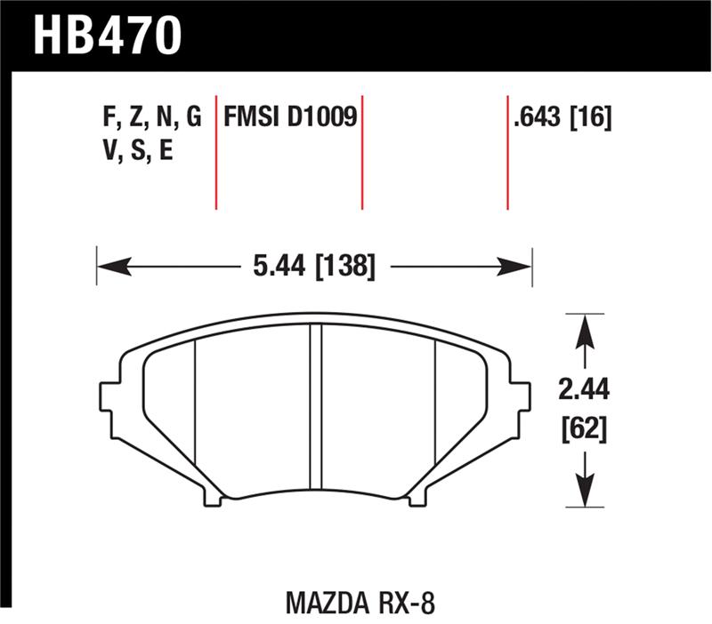Picture of Hawk Performance HAWK DTC-60 Brake Pad Sets - HB470G.643