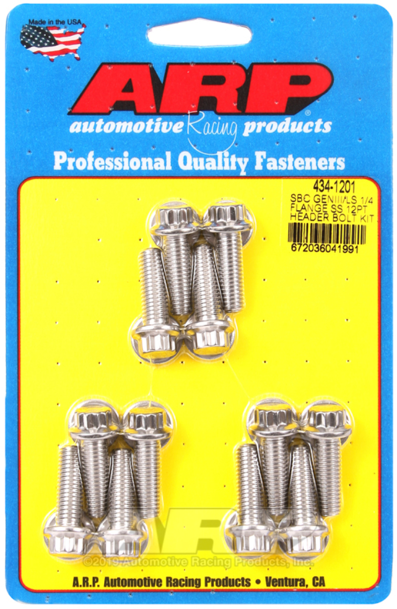 Picture of ARP Chevy SBC/GenIII LS 1/4in Flange SS 12pt Header Bolt Kit