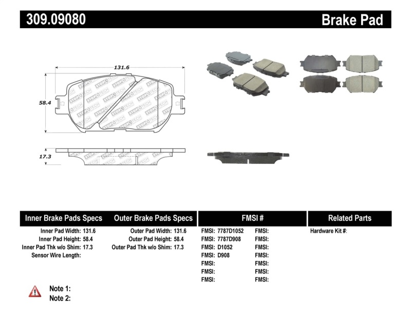 Picture of Sport Brake Pads with Shims and Hardware