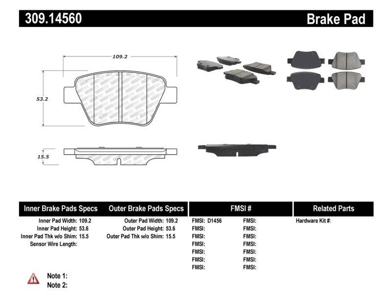 Picture of Sport Brake Pads with Shims and Hardware