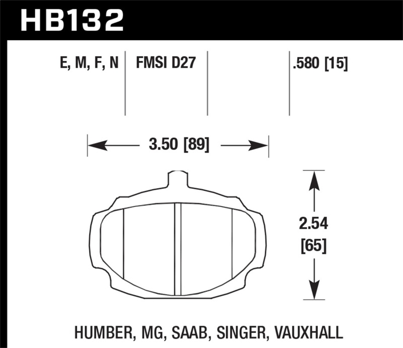 Picture of Hawk Performance HAWK Blue 9012 Brake Pad Sets - HB132E.580