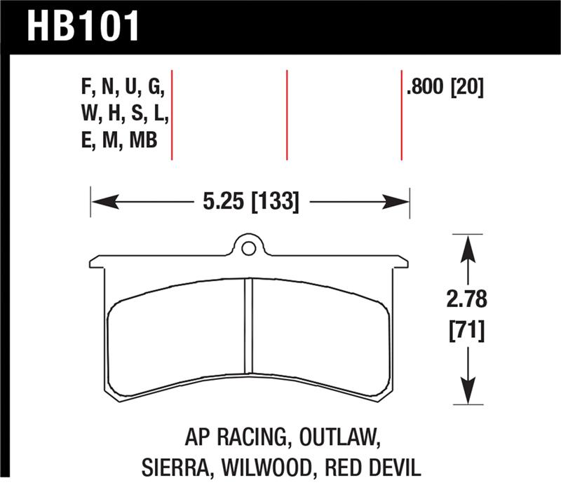 Picture of Hawk Performance HAWK HT-10 Brake Pad Sets - HB101S.800
