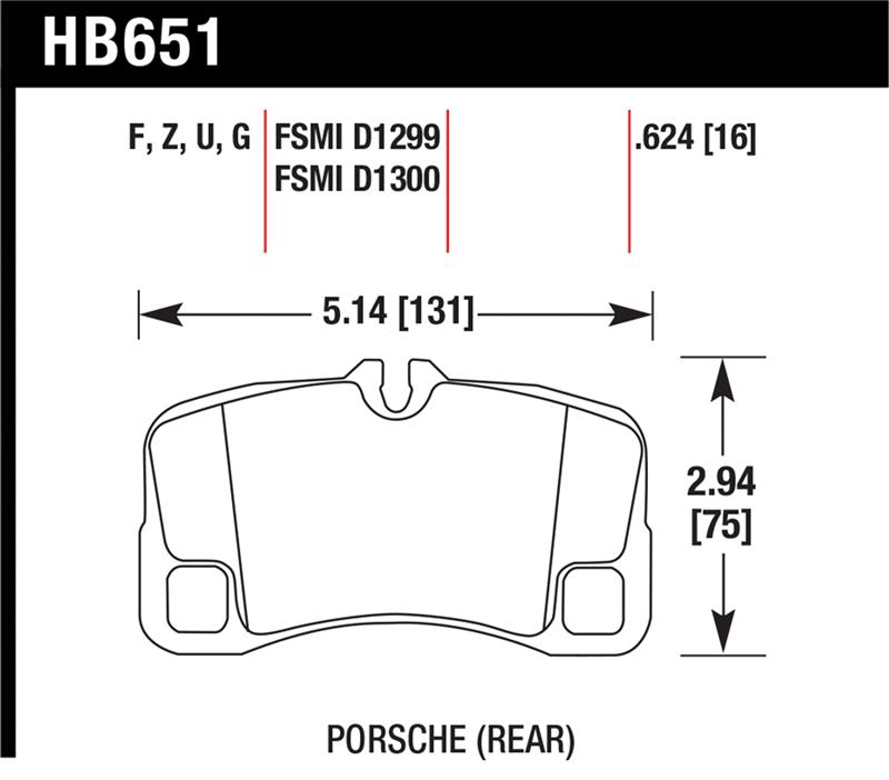 Picture of Hawk Performance HAWK Ceramic Brake Pad Sets - HB651Z.624