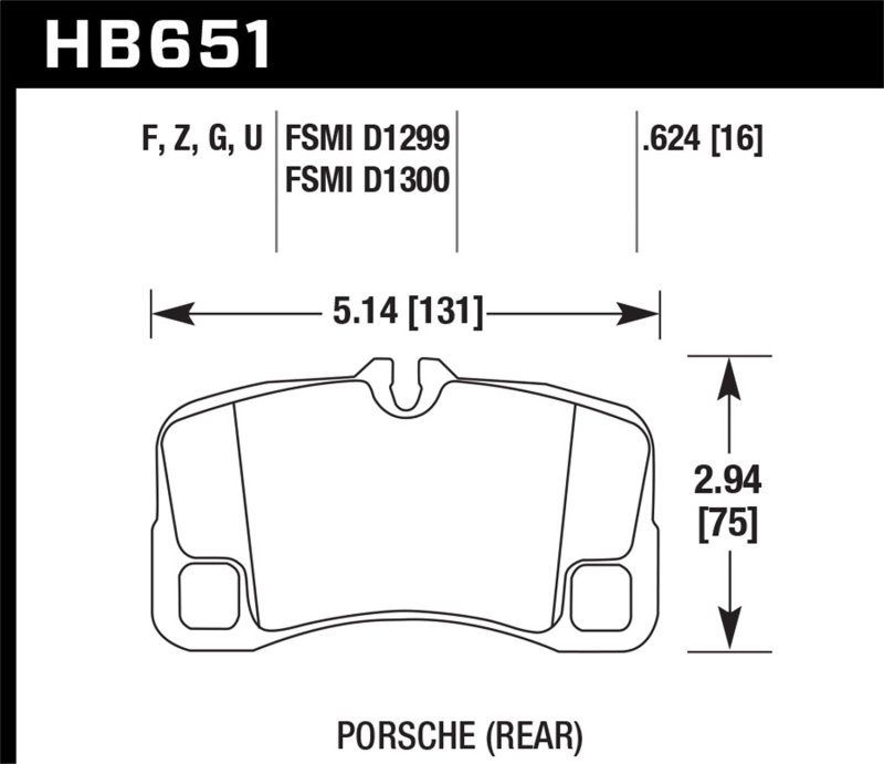 Picture of Hawk Performance HAWK Ceramic Brake Pad Sets - HB651Z.624