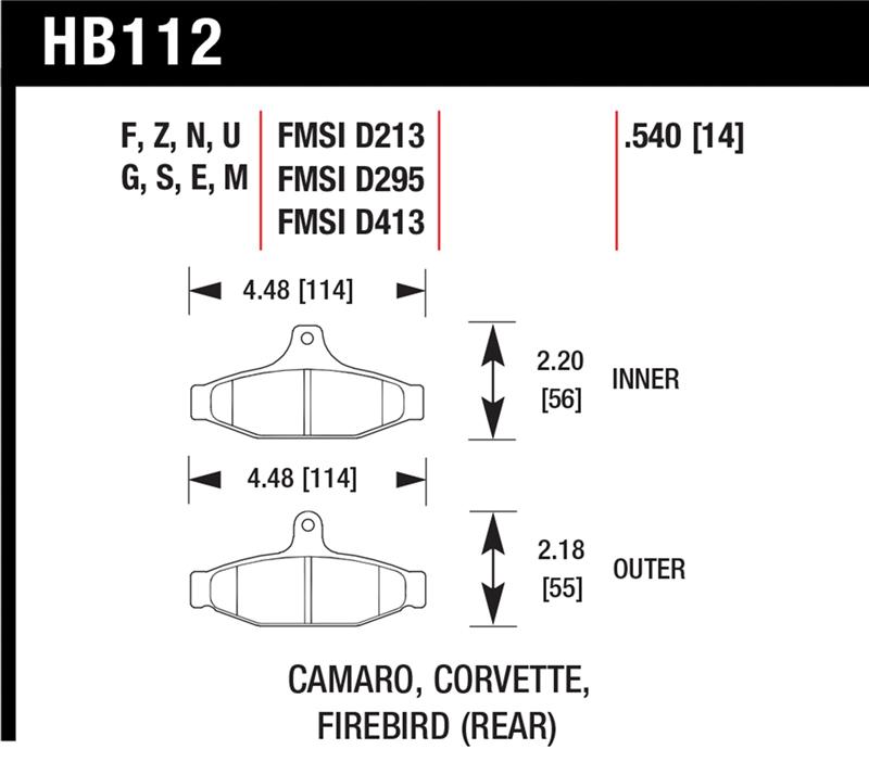 Picture of Hawk Performance HAWK HT-10 Brake Pad Sets - HB112S.540
