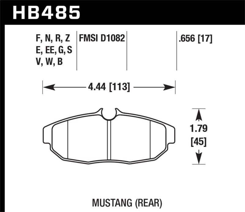 Picture of Hawk Performance HAWK HT-10 Brake Pad Sets - HB485S.656