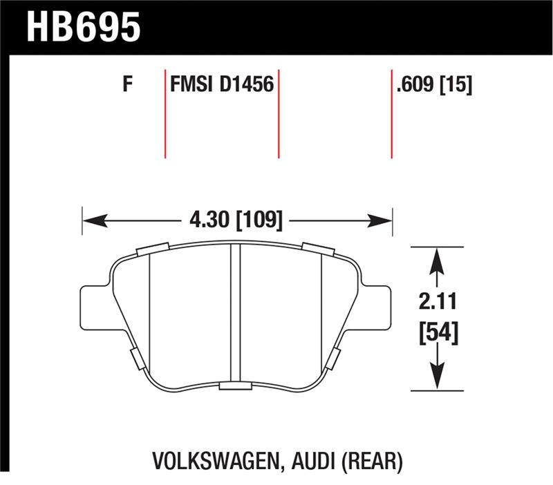 Picture of Hawk Performance HAWK HPS Brake Pad Sets - HB695F.609