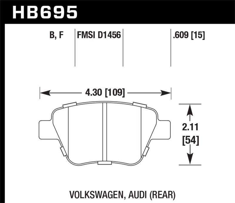 Picture of Hawk Performance HAWK HPS Brake Pad Sets - HB695F.609