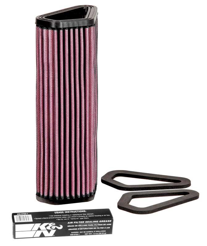 Picture of K&N 07-12 Ducati 1098/1098S/1098R/848 848/1198S/Streetfighter/848 Evo/Diavel Replacement Air Filter