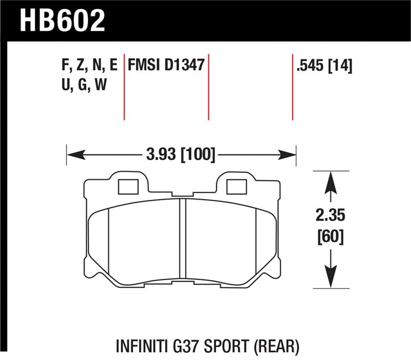 Picture of Hawk Performance HAWK DTC-70 Brake Pad Sets - HB602U.545